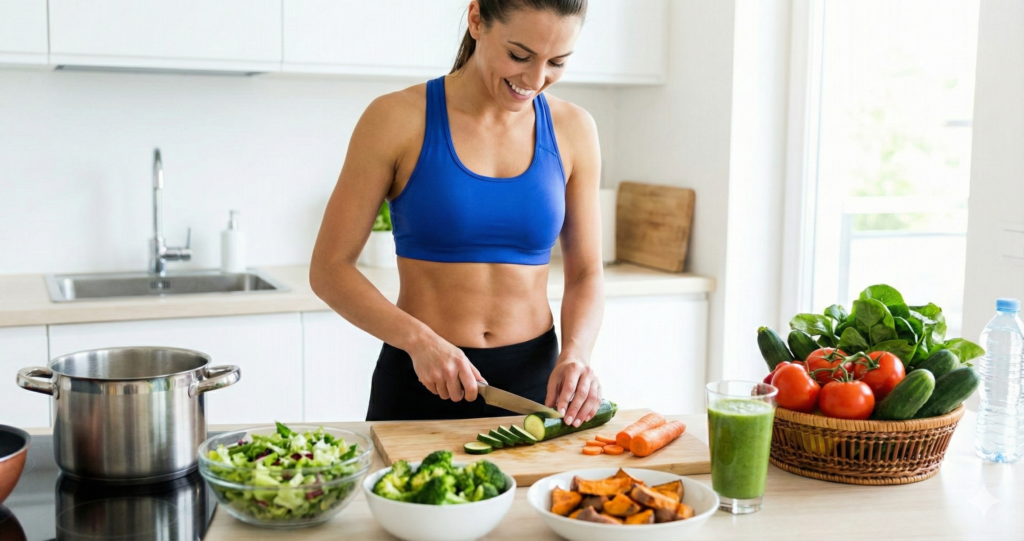 ragazza_mangia_verdura_sport