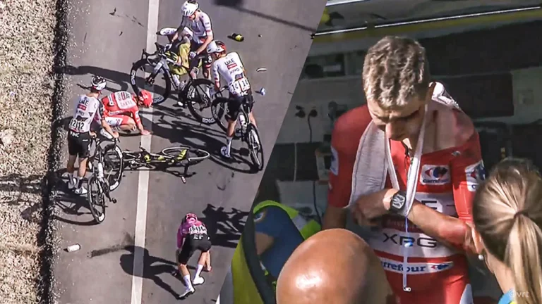 Pogačar fuori dalla Vuelta: la caduta, le condizioni e cosa ci insegna sugli infortuni nel ciclismo